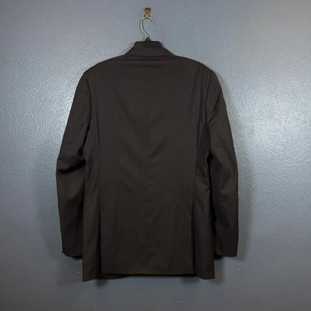 Pronto Uomo 39 long/33 waist grey suit jacket with pants 32/33 wool blazer 2 dot